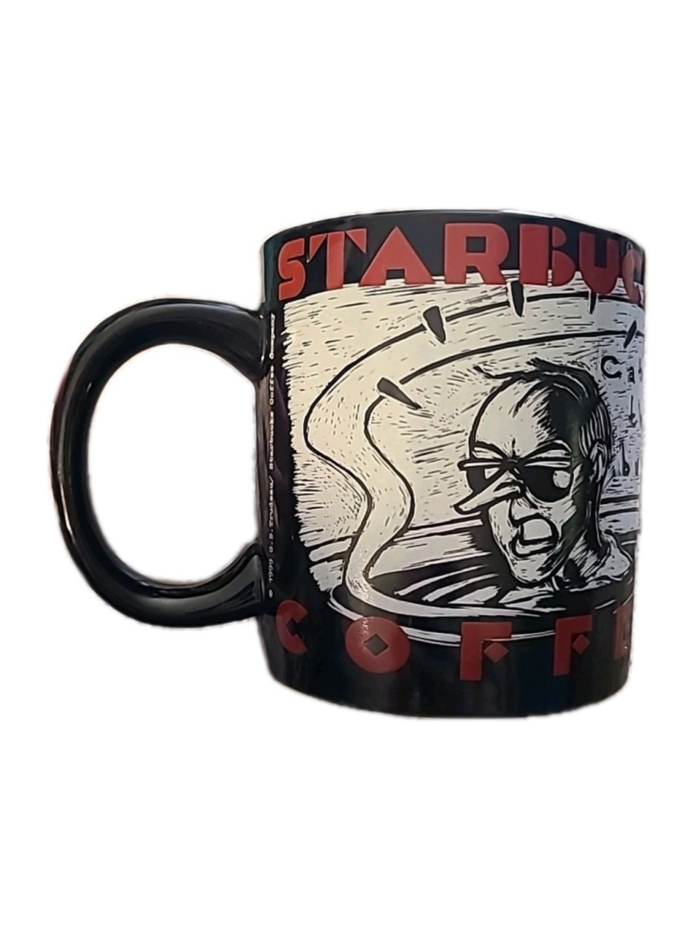 1999 Starbucks 20 oz Mug, "Catch the Buzz" & Uncle Duke by Gary Trudeau